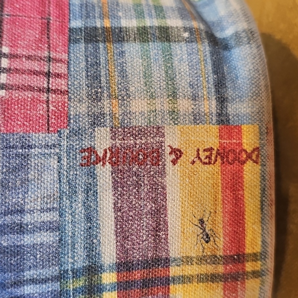 Dooney & Bourke Madras Plaid Picnic Ants Bucket Bag EUC - Picture 4 of 14
